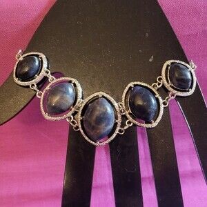 Sodalite Bracelet in Silvertone